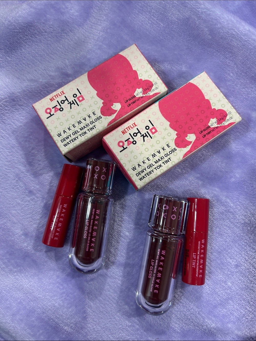 Squid game limited edition Wakemake Dewy Gel Maxi Gloss - Hydrating Lip Tint
